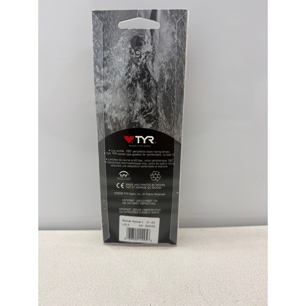 TYR Socket Rockets 2.0 Racing Goggles Adult Smoke LGL2 Swimmer Gear NEW - Picture 2 of 2